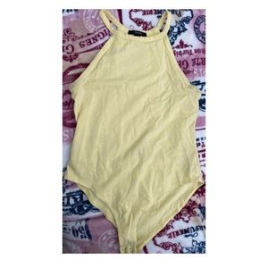 Forever 21 Yellow Bodysuit